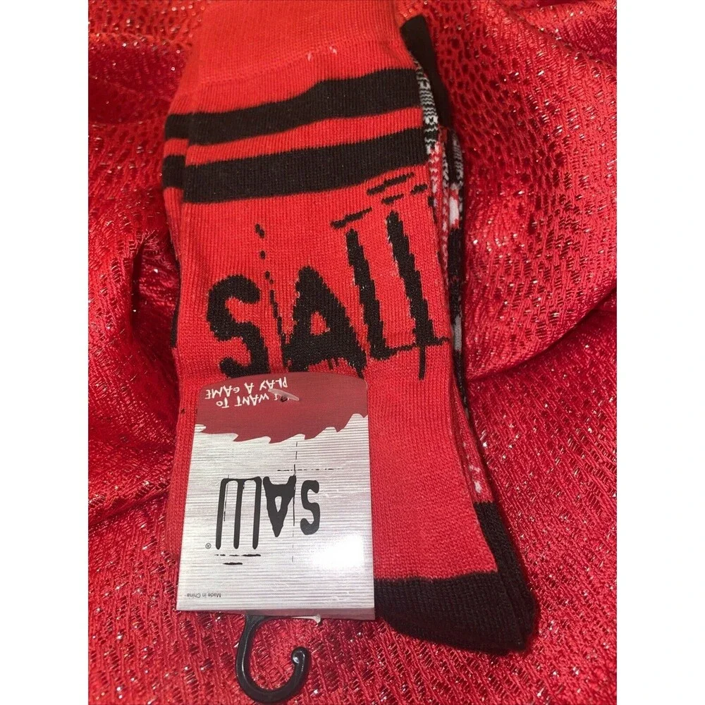 SAW I Want to Play a Game Men's Crew Socks Size 8-12 Horror Set of 2